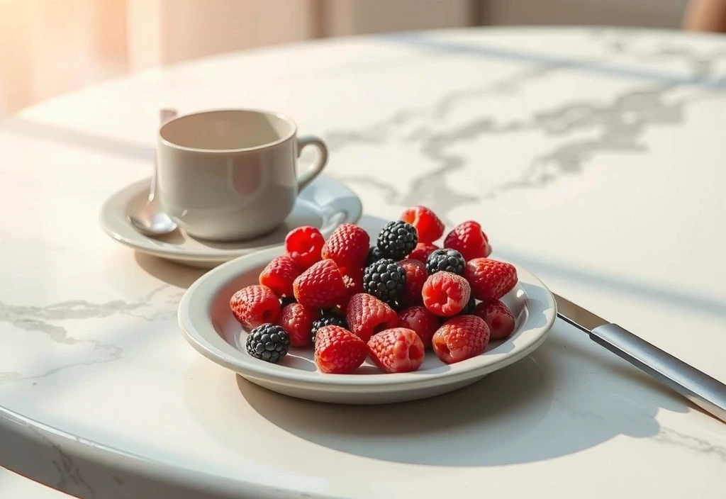 Minimalistyczne śniadanie pełne balansu